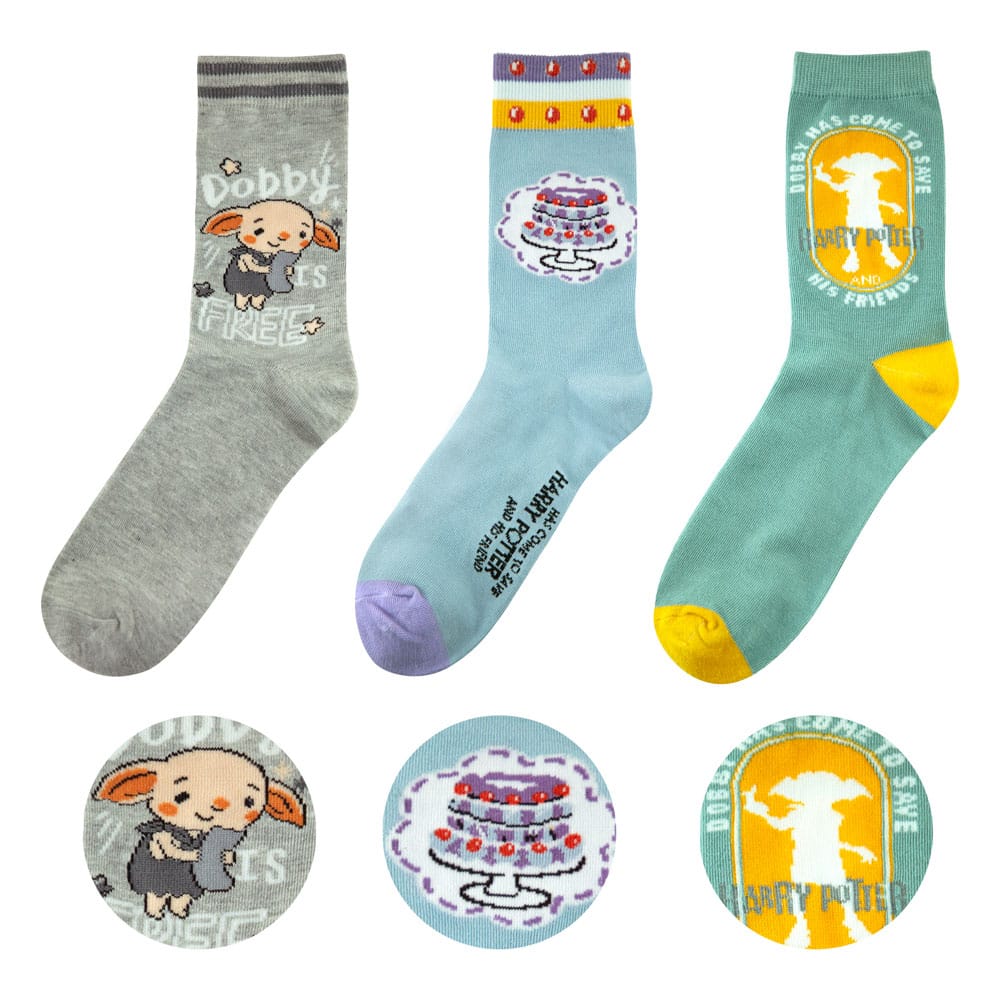Harry Potter Pack de 3 Pares de Calcetines Dobby