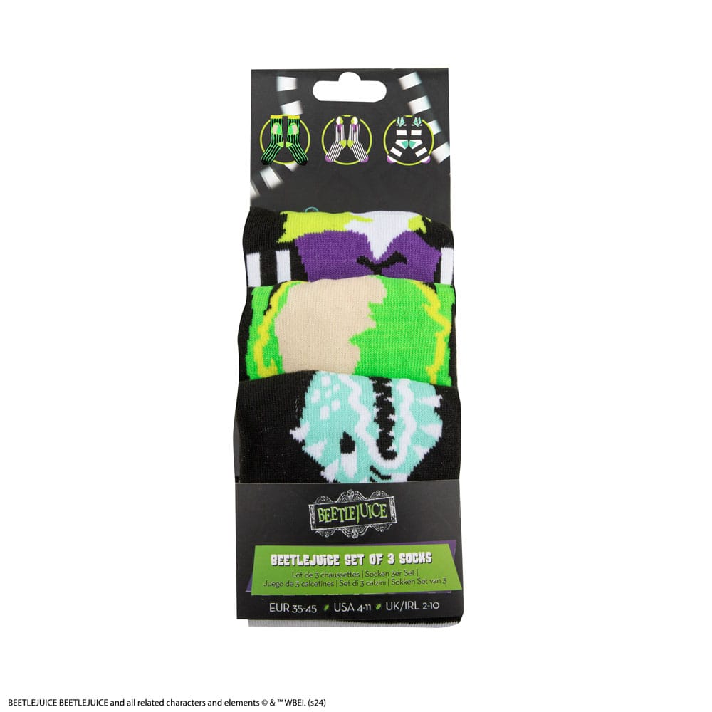Beetlejuice Pack de 3 Pares de calcetines