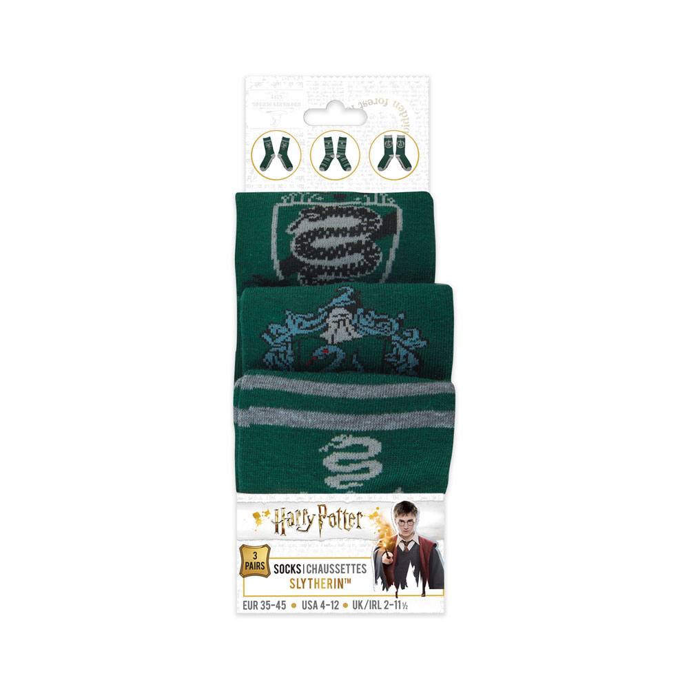 Harry Potter Pack de 3 Pares de Calcetines Slytherin