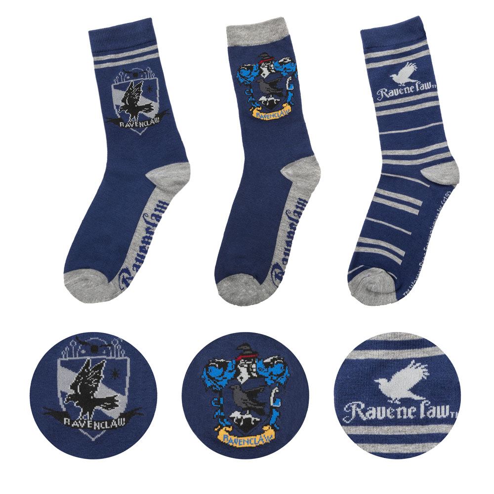 Harry Potter Pack de 3 Pares de Calcetines Ravenclaw