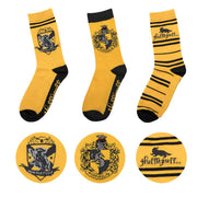 Harry Potter Pack de 3 Pares de Calcetines Hufflepuff