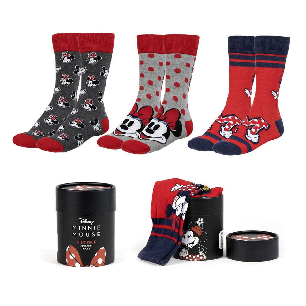 Disney Pack de 3 Pares de Calcetines Minnie 1 36-43