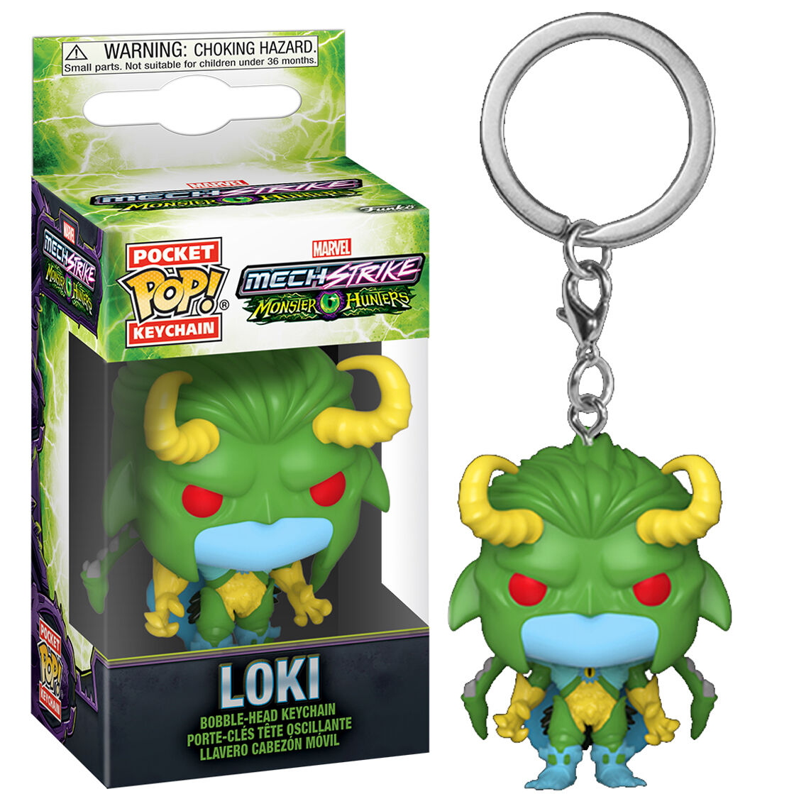 Llavero Pocket POP Marvel Monster Hunters Loki Frikytopia