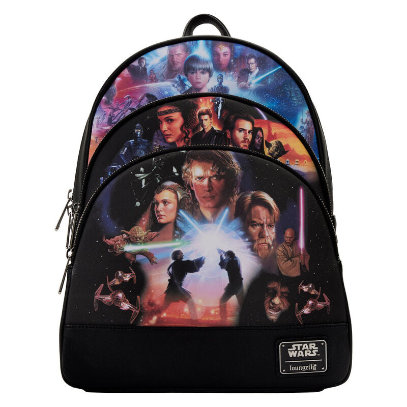 Mochila Trilogia de Precuelas Star Wars Loungefly 34cm Frikytopia