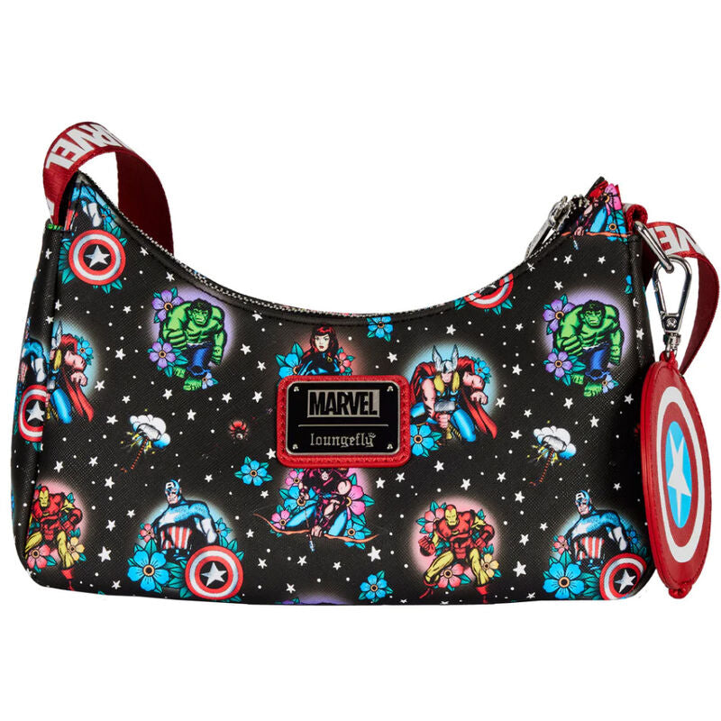 Bolso loungefly funko marvel avengers tattoo shoulder bag