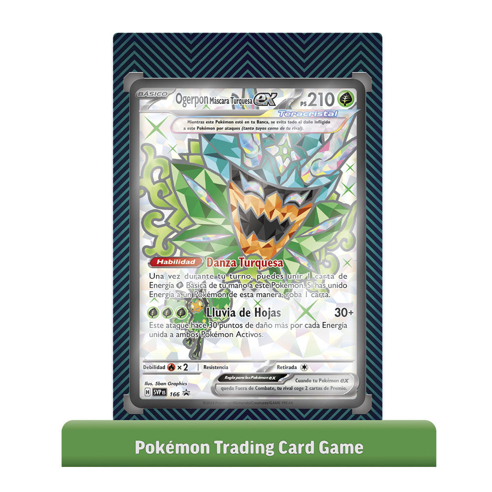Estuche Juego Cartas Coleccionables Ogerpon EX Pokemon Español