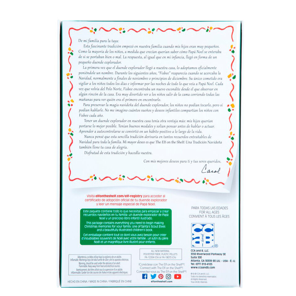 Set Cuento + Muñeco Elfo The Elf On The Shelf Español