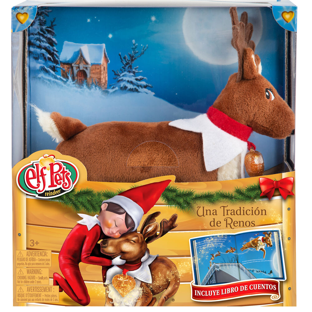 Set Cuento + Peluche Reno Elf Pets español