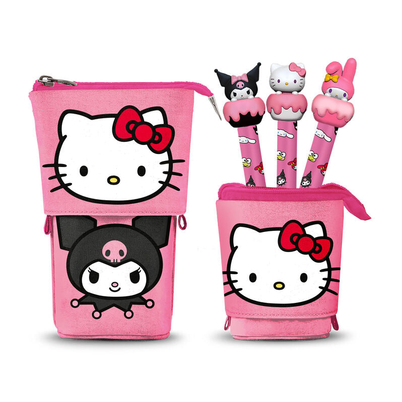 Portatodo + 3 boligrafos borrables Hello Kitty Frikytopia