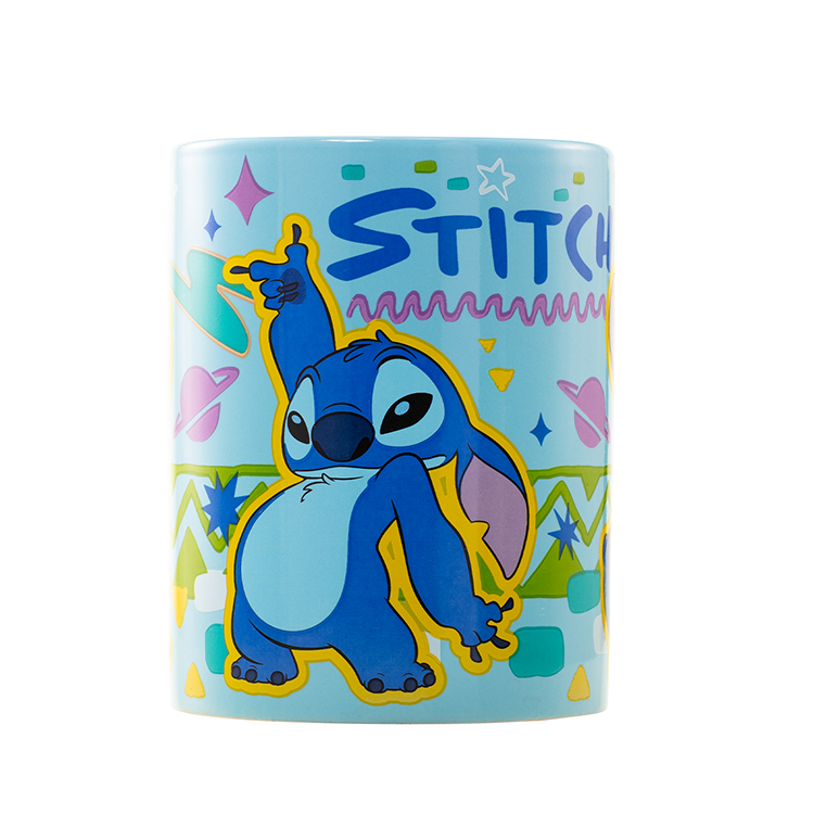 Taza Funda de Peluche Stitch Disney 440ml