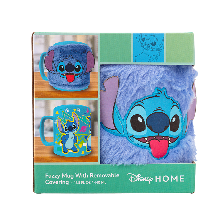 Taza Funda de Peluche Stitch Disney 440ml