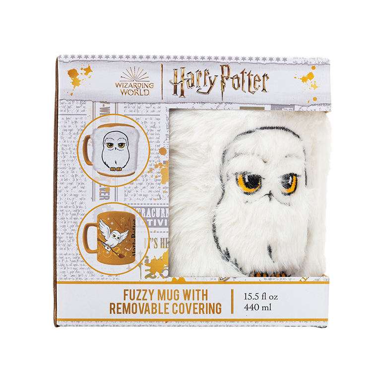 Taza Funda de Peluche Hedwig Harry Potter 440ml