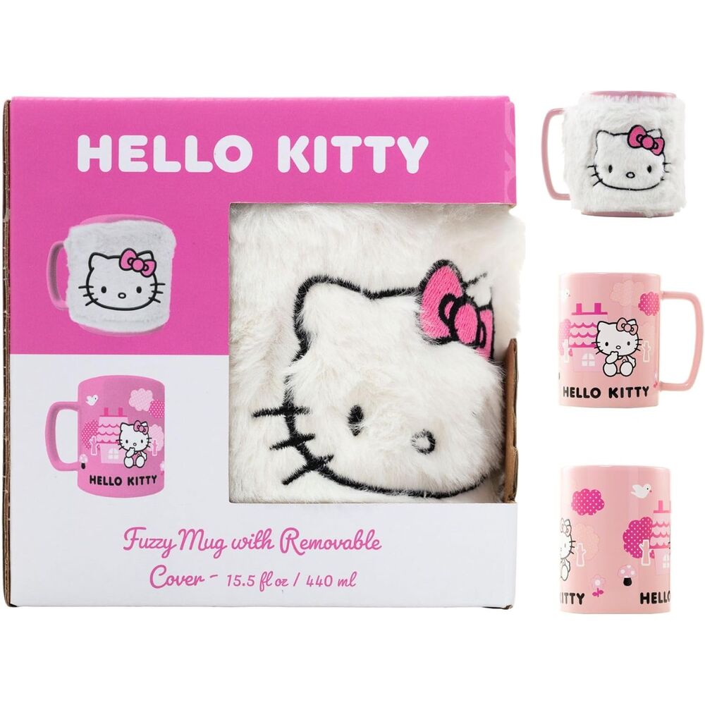 Taza Funda de Peluche Hello Kitty 440ml