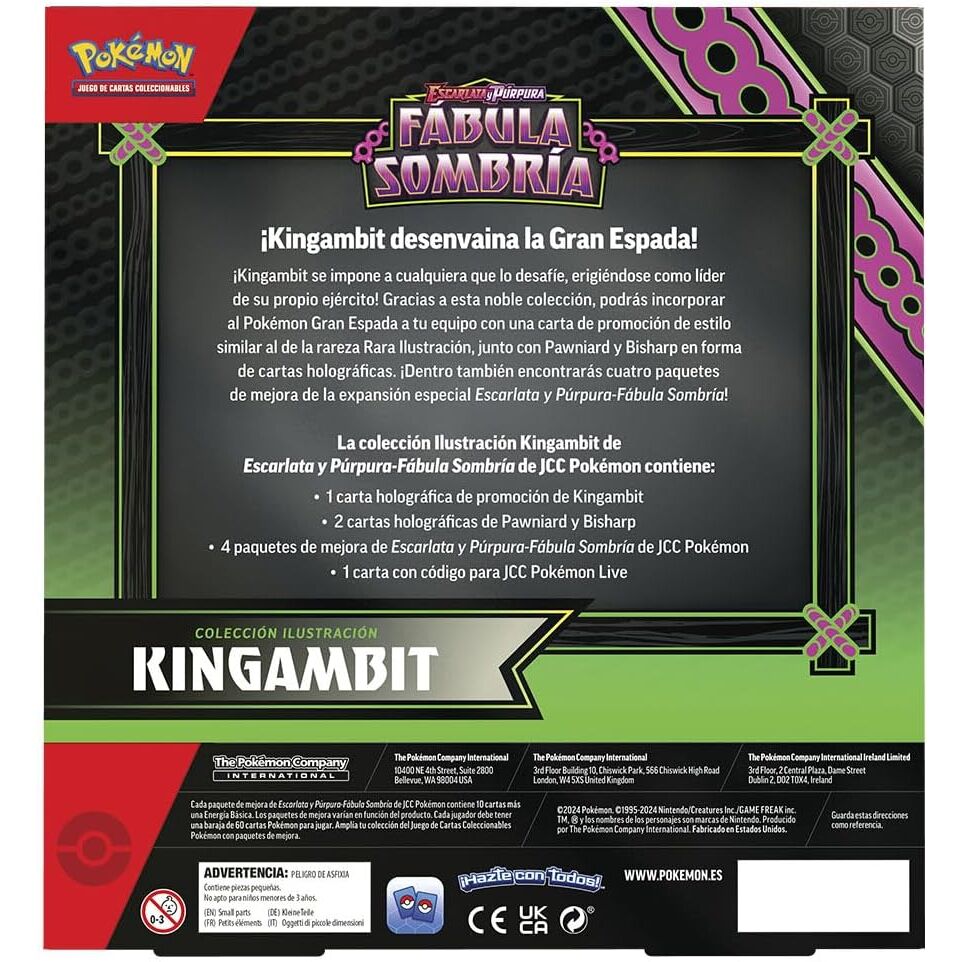 Blister Juego Cartas Coleccionables Kingambit Fabula Sombria Pokemon Español