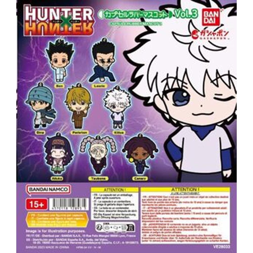Surtido bandai gashapon hunter x hunter capsule rubber 3 40 articulos Frikytopia
