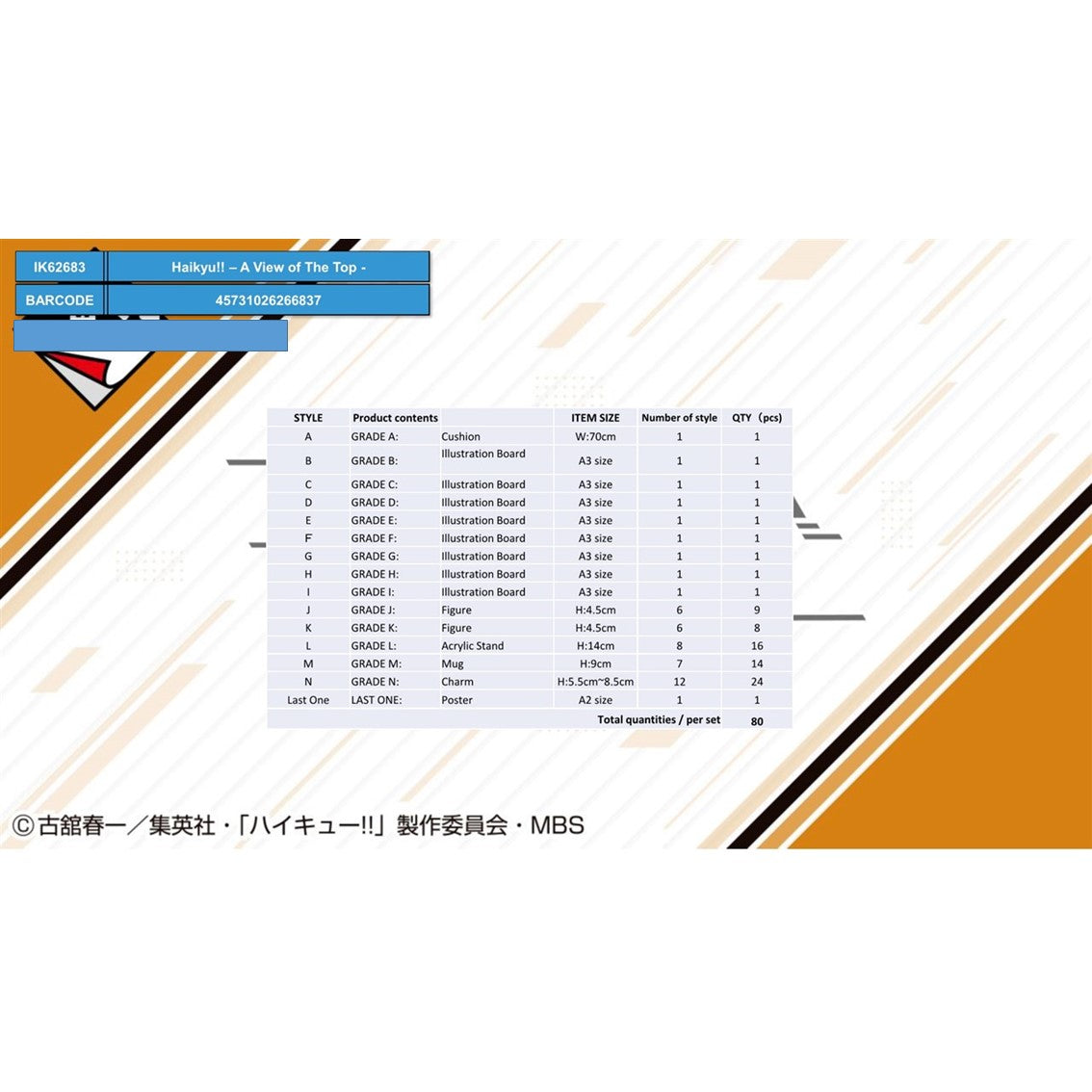 Ichiban kuji banpresto haikyu!! a view of the top lote 80 articulos Frikytopia