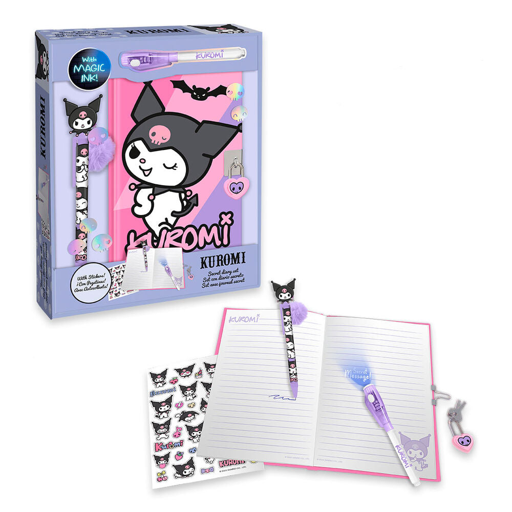 Diario + Boligrafo magico Kuromi Hello Kitty Frikytopia