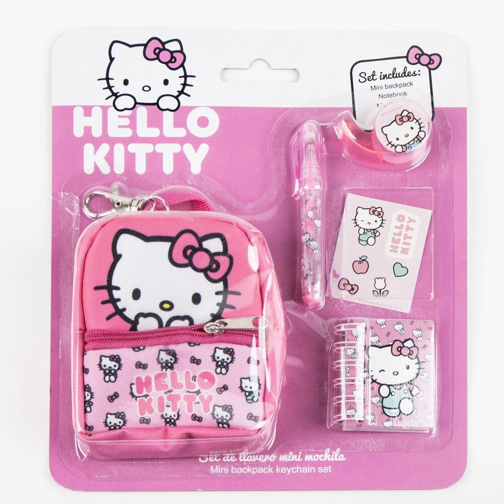 Set Papeleria Mini Mochila Hello Kitty