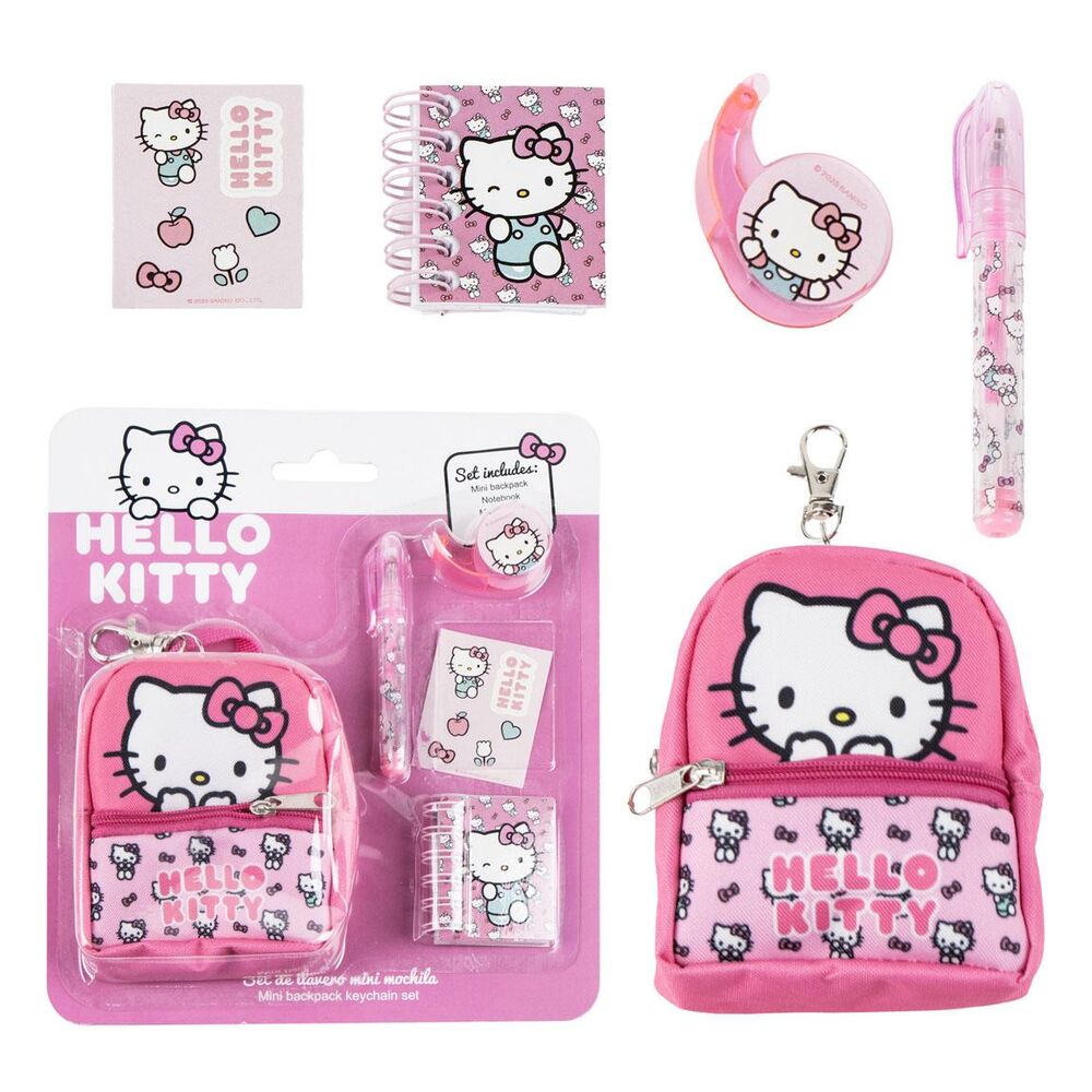 Set Papeleria Mini Mochila Hello Kitty