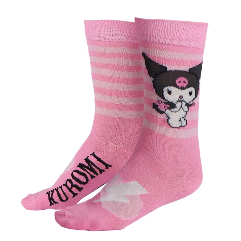 Set 3 Calcetines Kuromi Hello Kitty Adulto