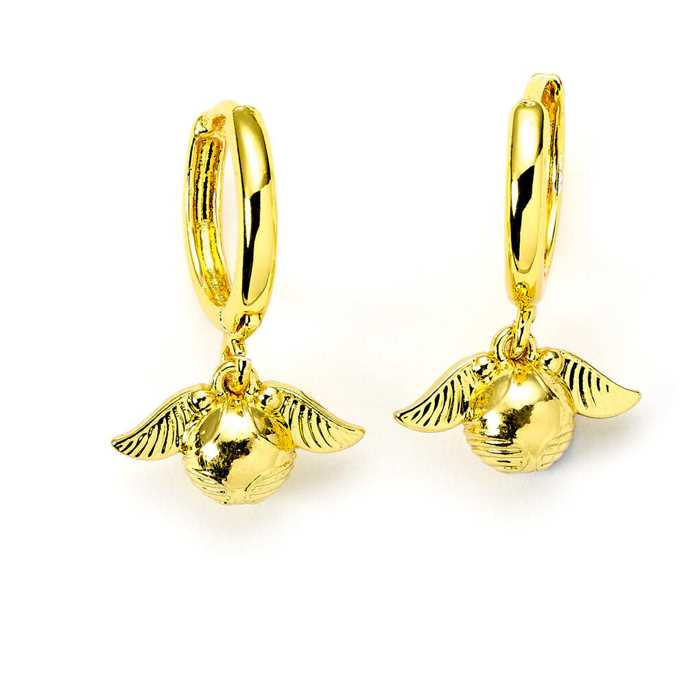 Pendientes Snitch Dorada Harry Potter Frikytopia