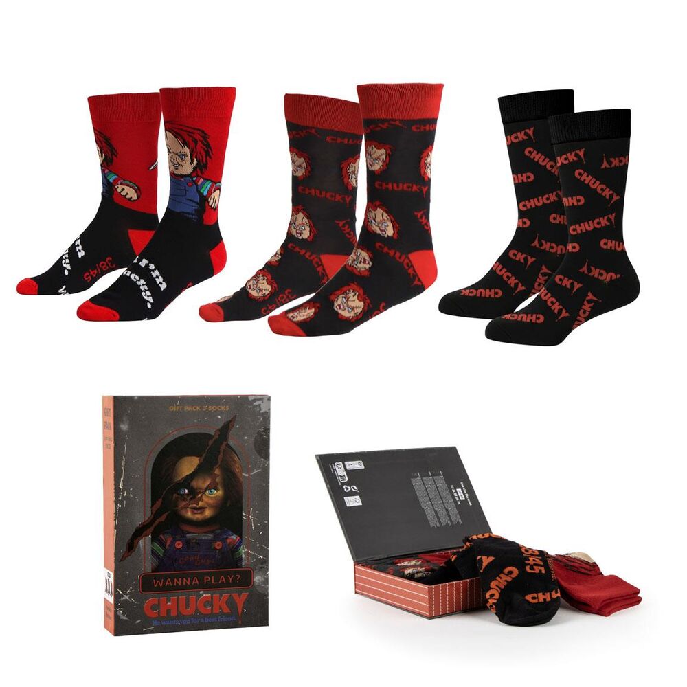 Set 3 calcetines Chucky adulto Frikytopia
