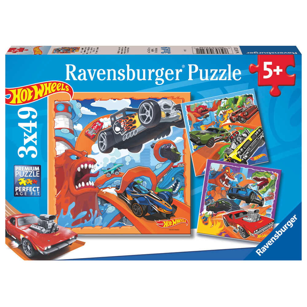 Puzzle Hot Wheels 3x49pzs Frikytopia