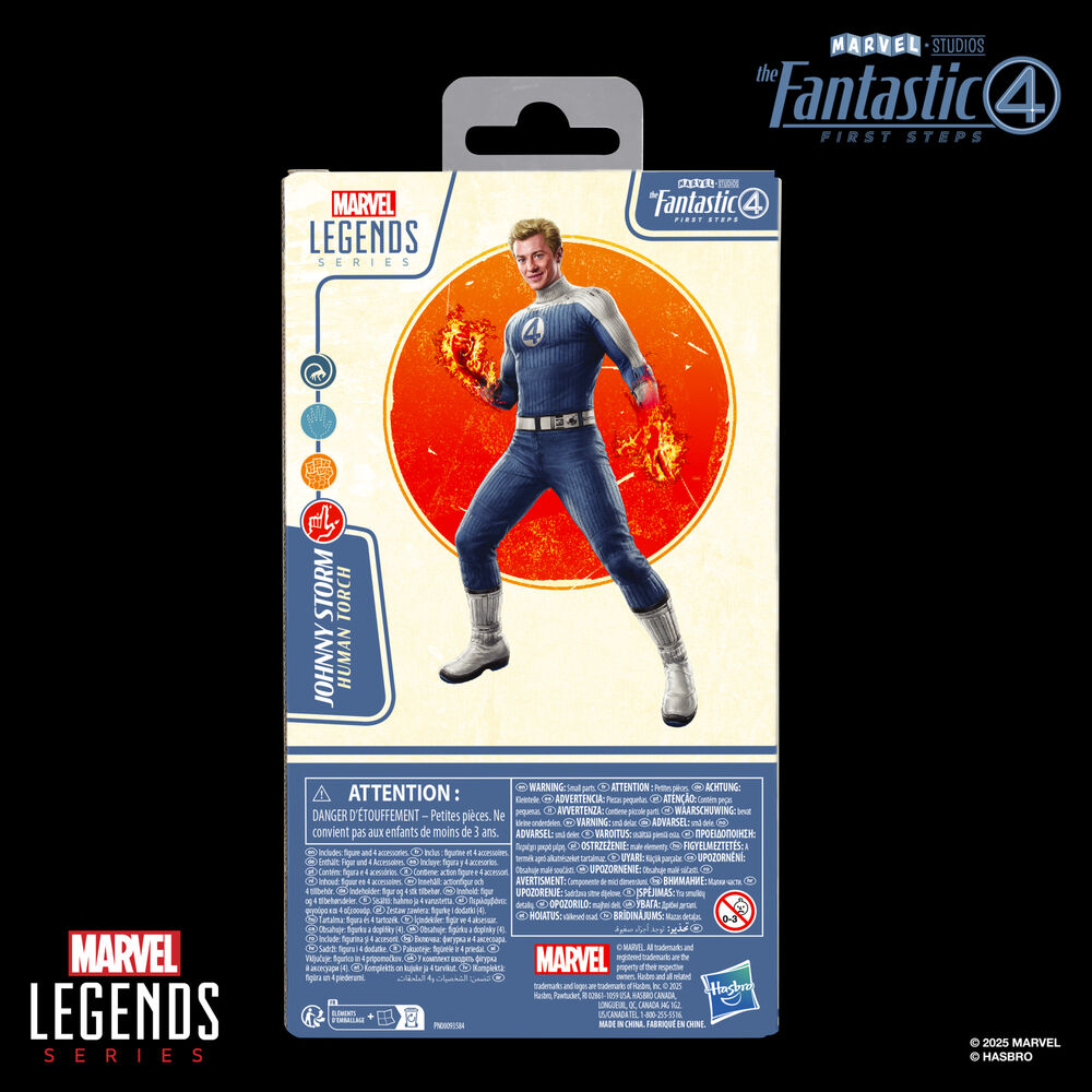 Figura Johnny Storm los 4 Fantasticos Marvel 15 cm