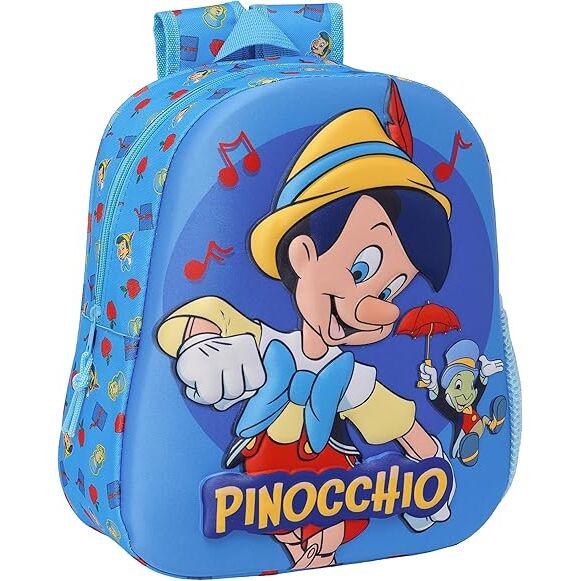 Mochila 3D Pinocho Disney 33 cm