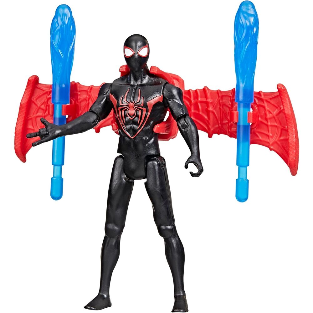Coche Lanzador + Figura Miles Morales Venom Versus Epic World Of Action Spider-Man Marvel