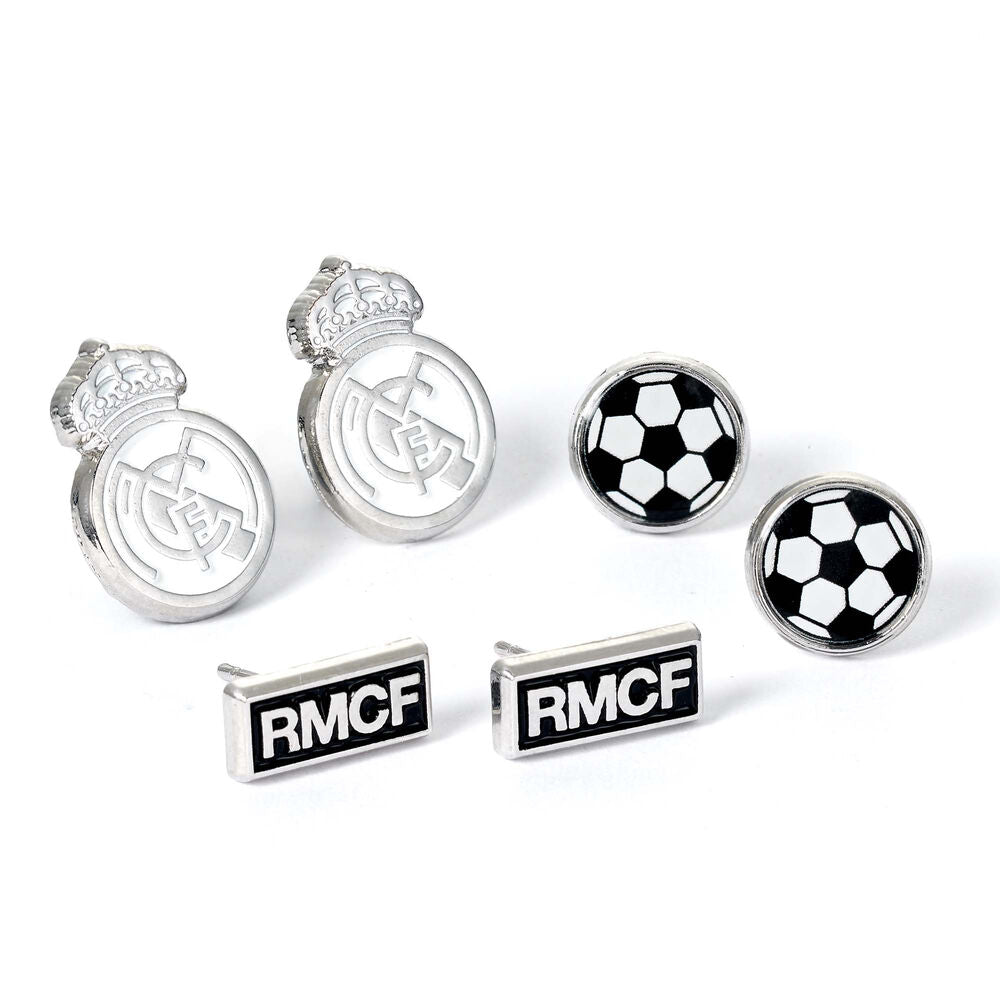 Set 3 Pares de Pendientes Real Madrid