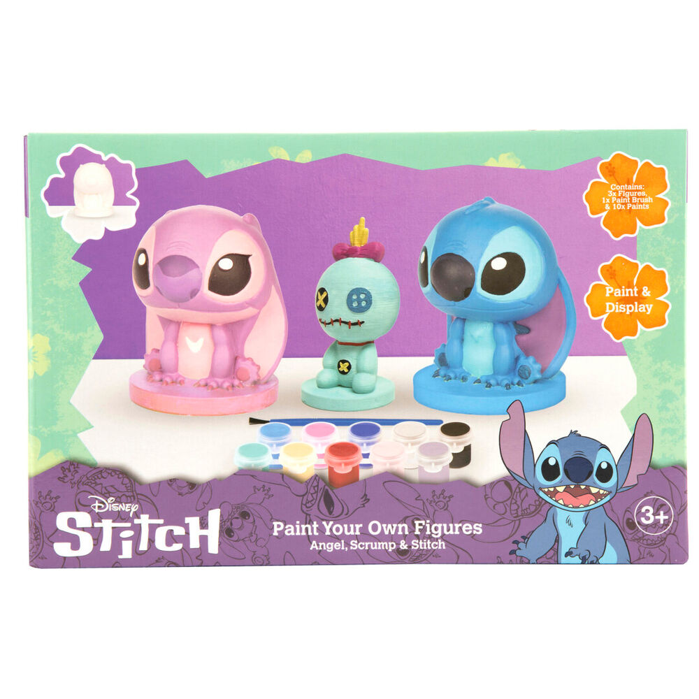 Set 3 Figuras de Escayola para Pintar Stitch Disney Frikytopia