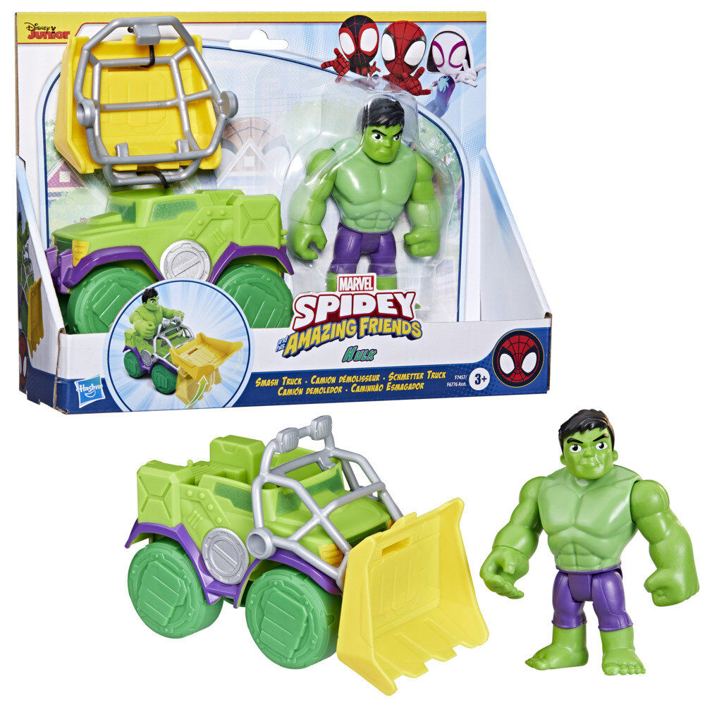 Set Camion demoledor + figura Hulk Spidey and His Amazing Friends Marvel Frikytopia