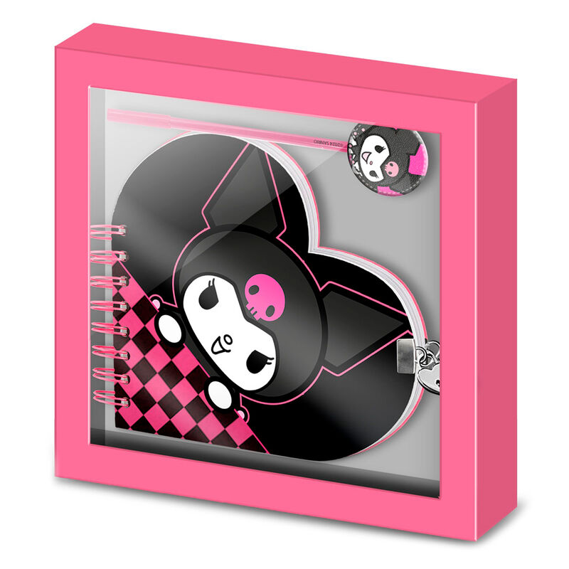 Set diario + boligrafo Kuromi Hello Kitty Frikytopia