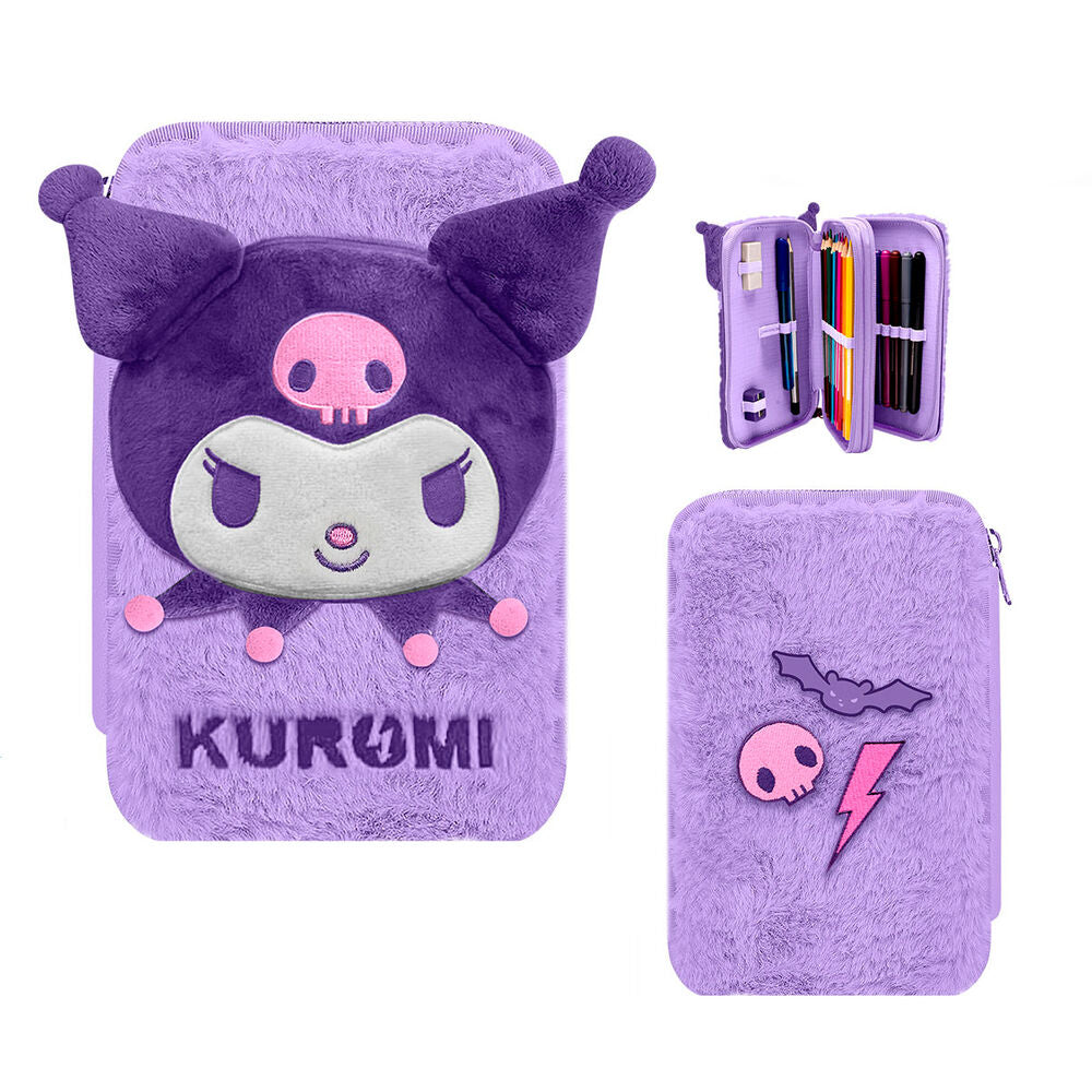 Plumier Kuromi Hello Kitty doble Frikytopia