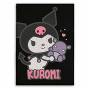 Manta Franela Kuromi Hello Kitty 110x150 cm