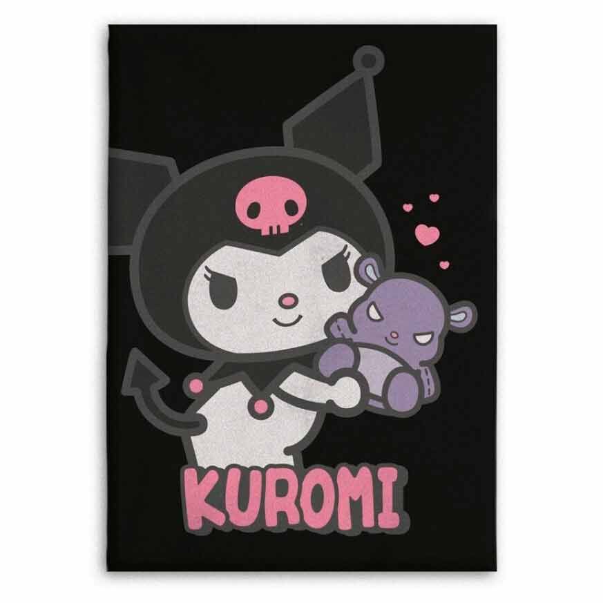 Manta Franela Kuromi Hello Kitty 110x150 cm