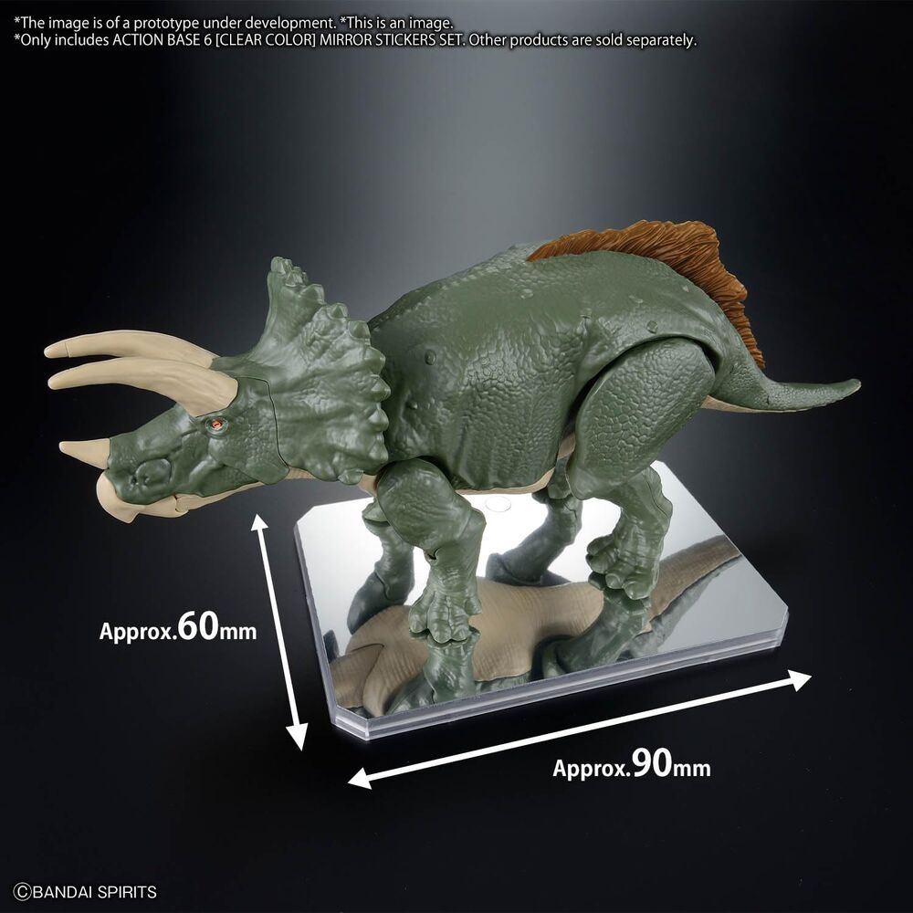 Base Exhibicion Action Base 6 Transparente con Pegatinas Espejo