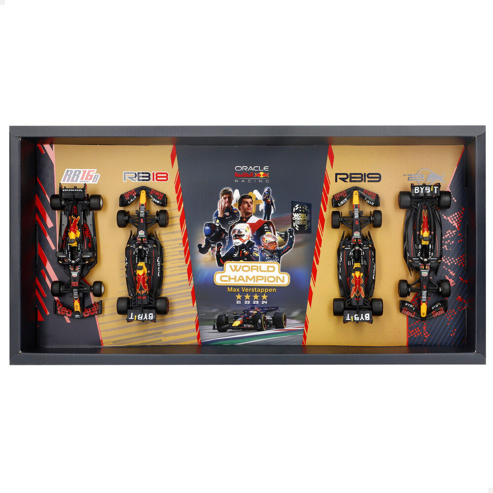 Blister 4 coches Campeonatos F1 Red Bull metal Frikytopia