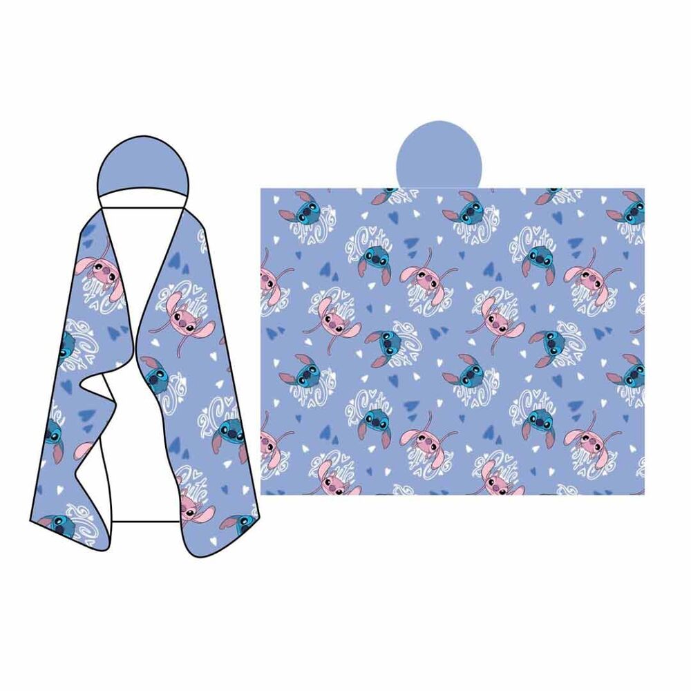 Manta Coralina Capucha Stitch Disney 120x150 cm