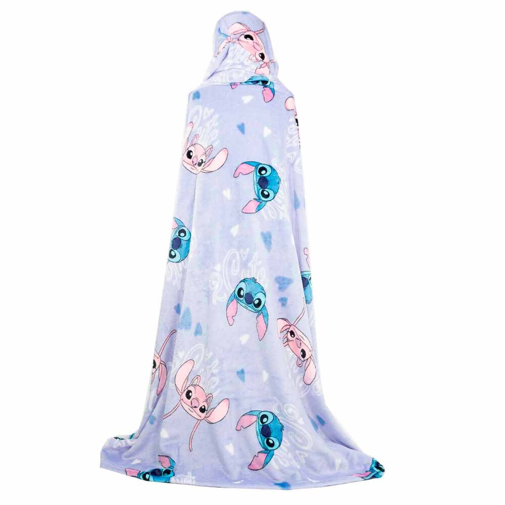 Manta Coralina Capucha Stitch Disney 120x150 cm