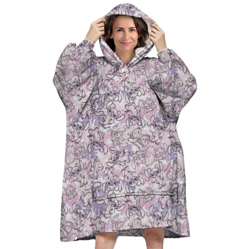 Bata Sudadera Oversize Angel Stitch Disney Adulto