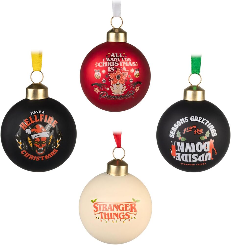 Set 4 Adornos Navidad Stranger Things Frikytopia
