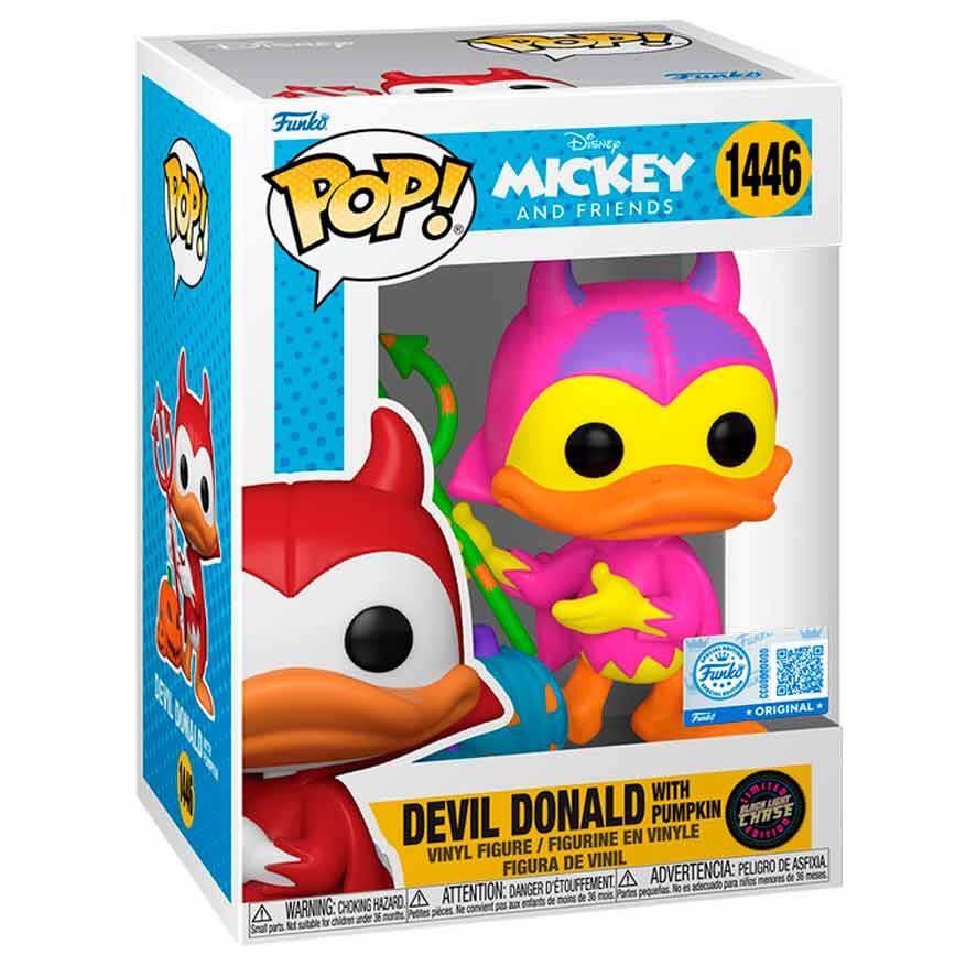 Funko Pop! Mickey and Friends Devil Donald with Pumpkin Chase Exclusive — DISNEY