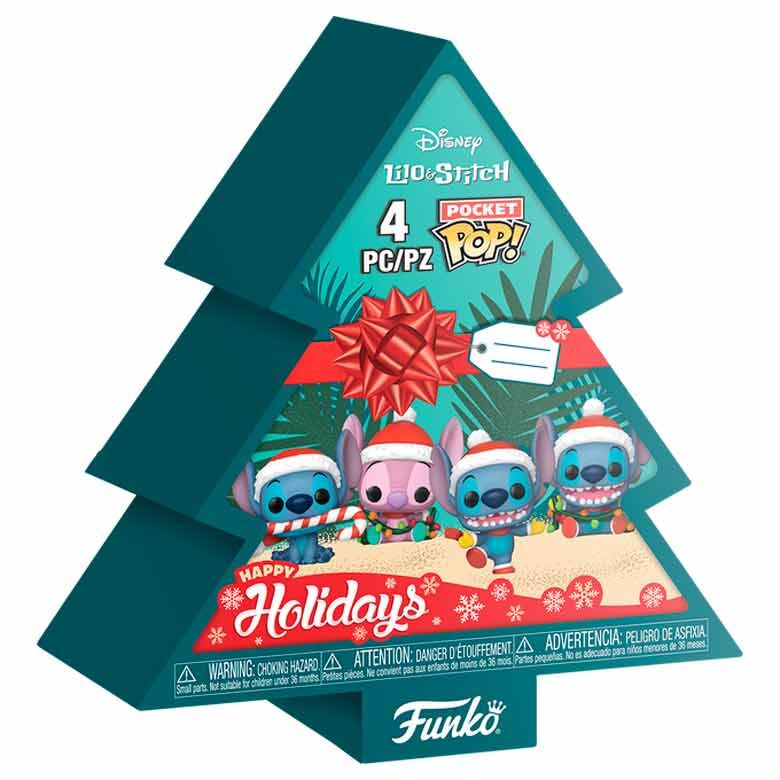 Arbol Navidad con 4 figuras Pocket POP Disney Stitch Frikytopia