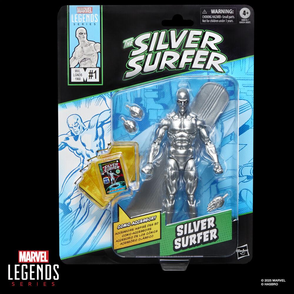Figura Estela Plateada The Silver Surfer Marvel Legends Series 15 cm