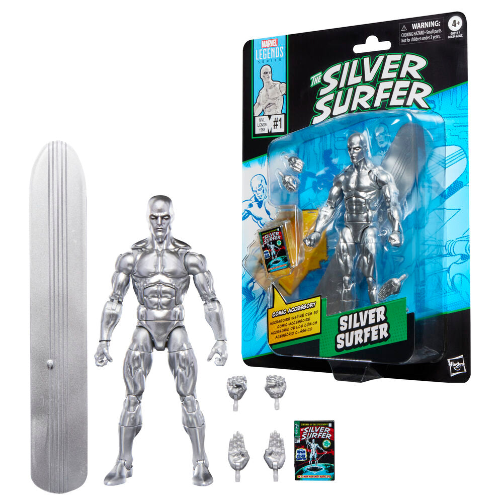 Figura Estela Plateada The Silver Surfer Marvel Legends Series 15 cm