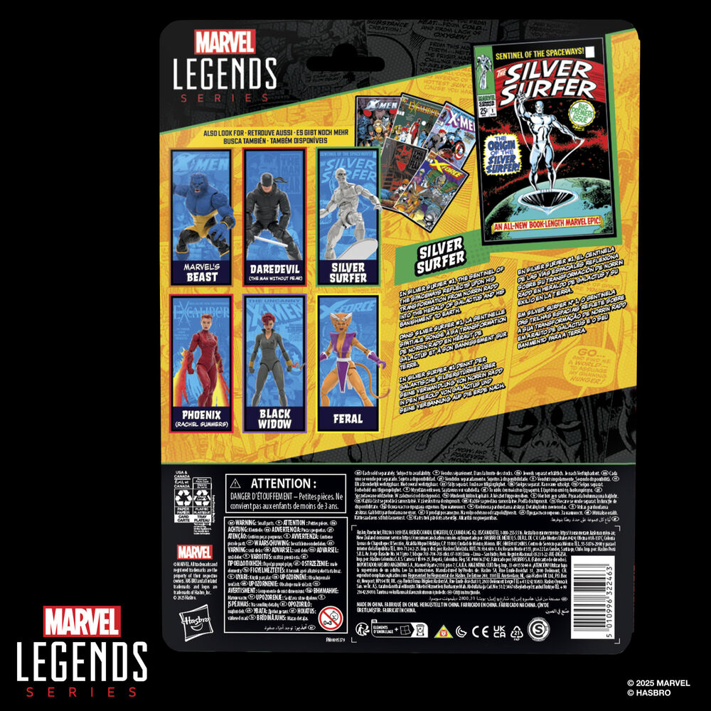Figura Estela Plateada The Silver Surfer Marvel Legends Series 15 cm