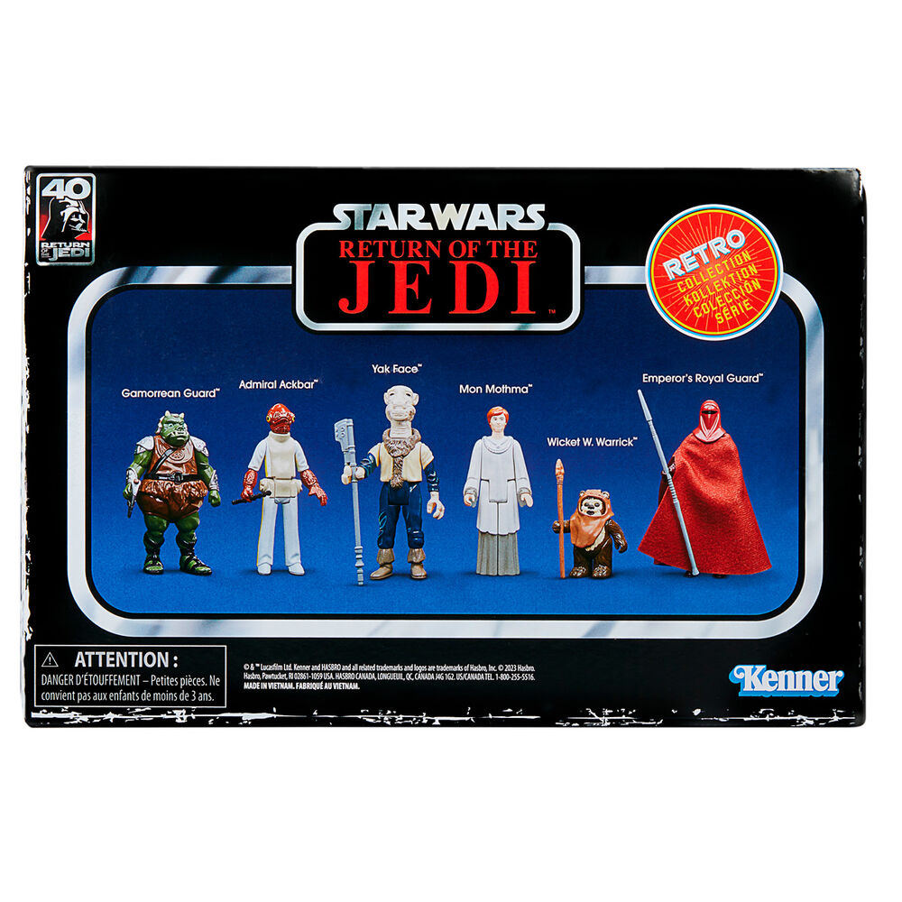Set 6 Figuras Coleccion Retro Star Wars el Retorno del Jedi 9,5 cm Surtido