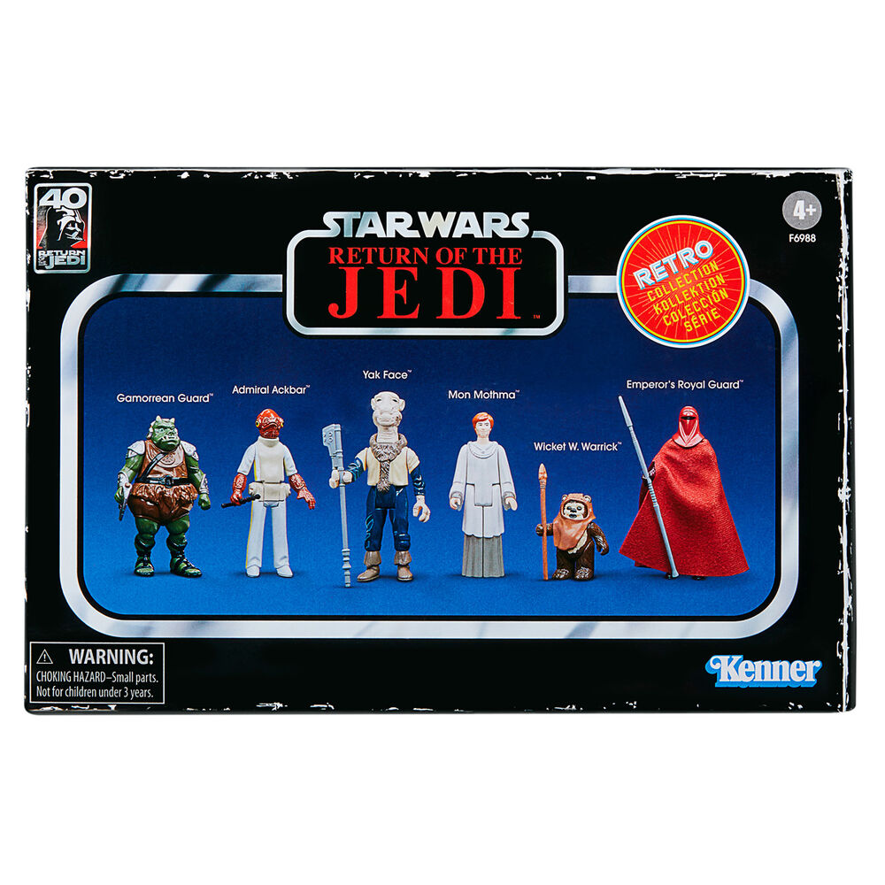 Set 6 Figuras Coleccion Retro Star Wars el Retorno del Jedi 9,5 cm Surtido